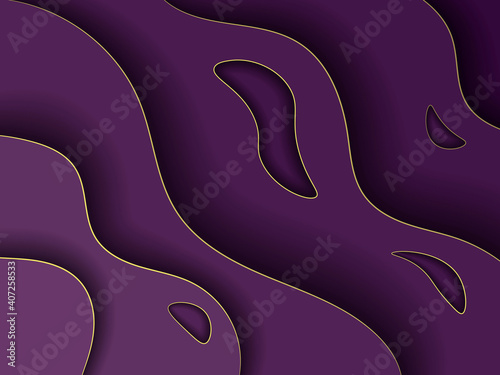 best purple luxury abstract waved design wall papers for mobile phone or laptop or tablet paper cut effect motion gradient