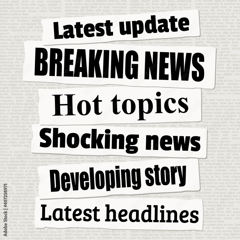 Fototapeta premium Breaking news vector template