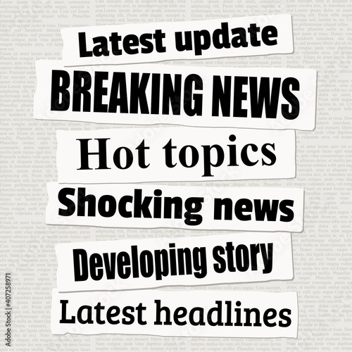 Breaking news vector template