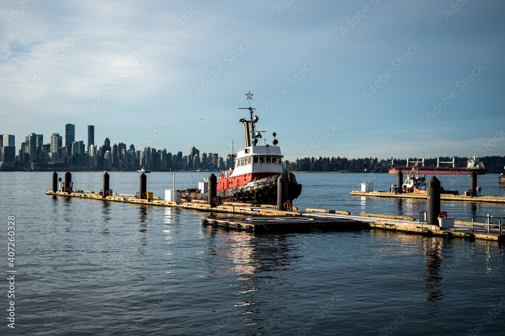 Tugboat in the harbour - Vancouver, BC Canada Tugboat in the harbour - Vancouver, BC Canada