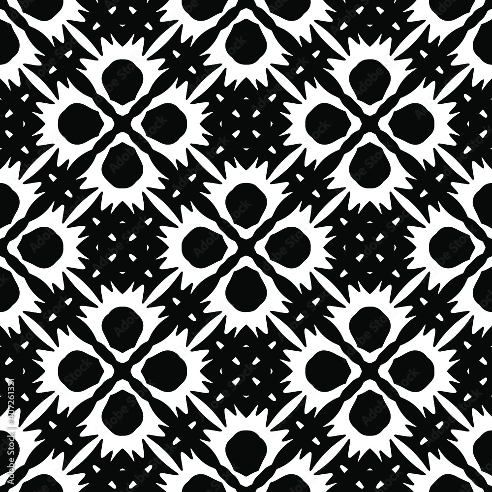  Black and white texture. seamless geometric pattern. 