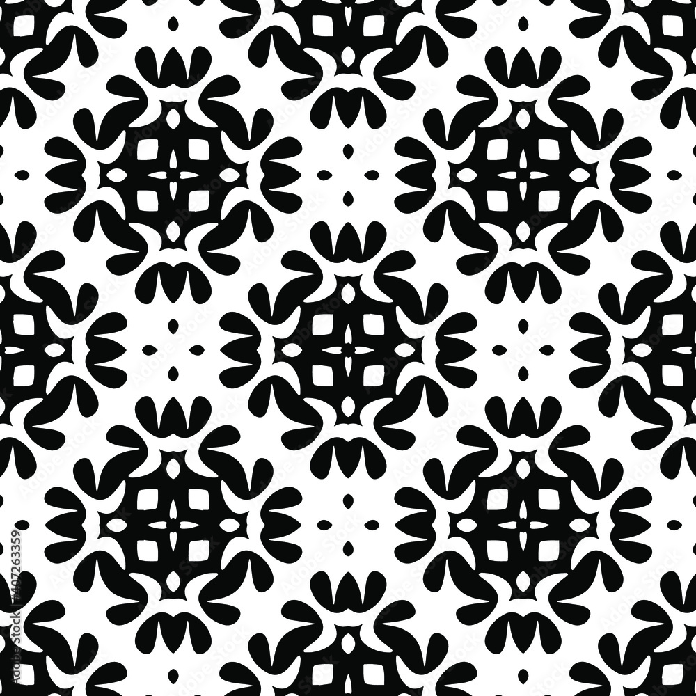 Obraz premium Black and white texture. seamless geometric pattern. 