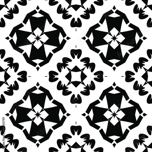 Black and white texture. seamless geometric pattern. 