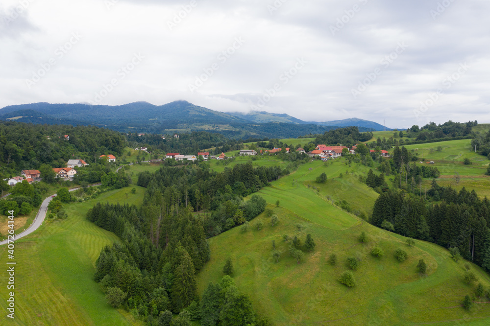 Beautiful aerial views of Slovenia