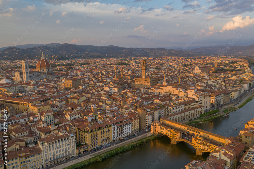 Florence Italy aerial view