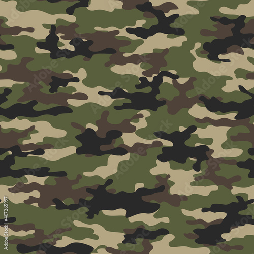  Army camo seamless pattern forest hunting design on textile