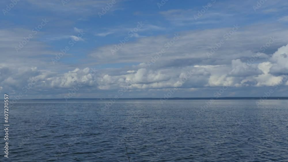 blue sea first person view, Blue sky, beautiful clouds, seascape blue sea first person view, Blue sky, beautiful clouds, seascape