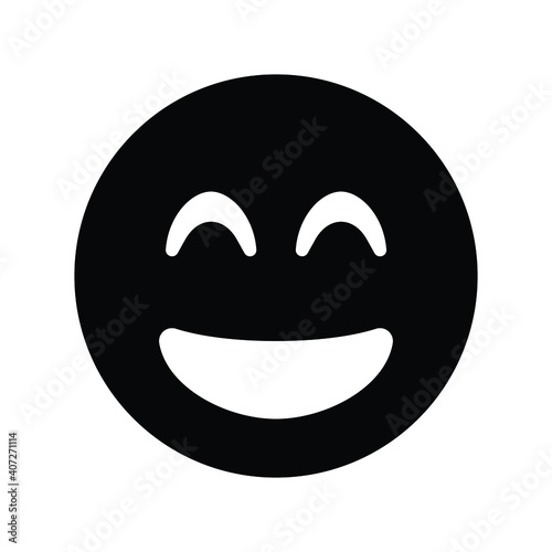Grin beam Emoji Emoticon Vector Icon

