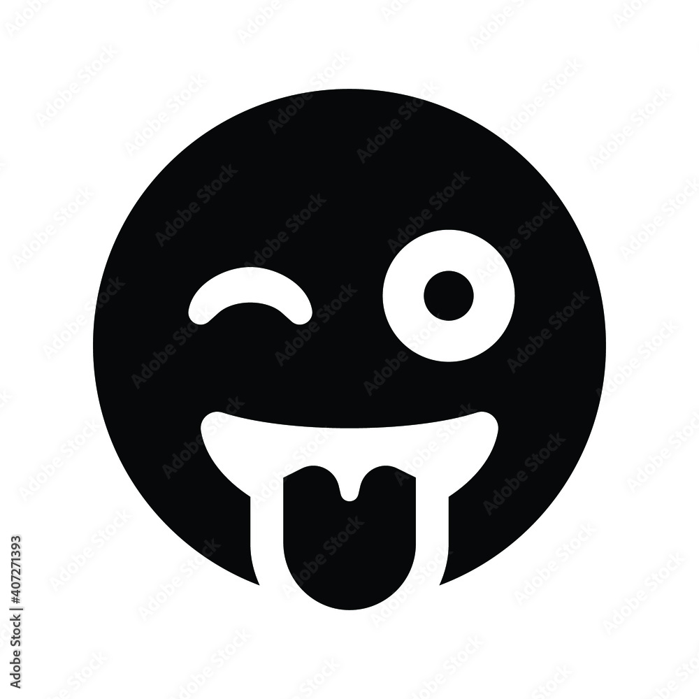 Grin tongue wink Vector icon Grin tongue wink Vector icon