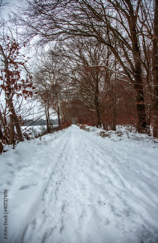 Winterwanderung am Gelterswoog, im Schnee, Kaiserslautern, Hohenecken, Strandbad, Wald , Naherholungsgebiet © Ursula Engelmann