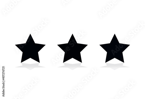 Star Icon. Three Stars flat icon. Vector stars illustration.