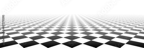 Checkered tile geometric perspective checkerboard surface material vector background illustration Fototapete