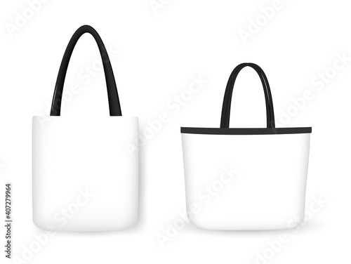 Vector White Shopping Bags Mock-Up premium Vector File