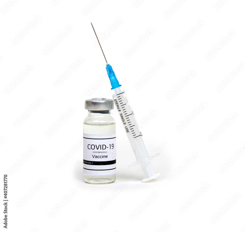 Vaccine bottles isolated on white. Vaccine bottles isolated on white.