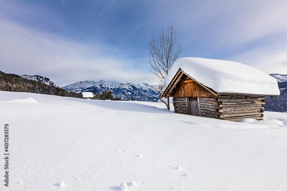 Allgäu - Stadel - Winter - Alpen - Sonthofen