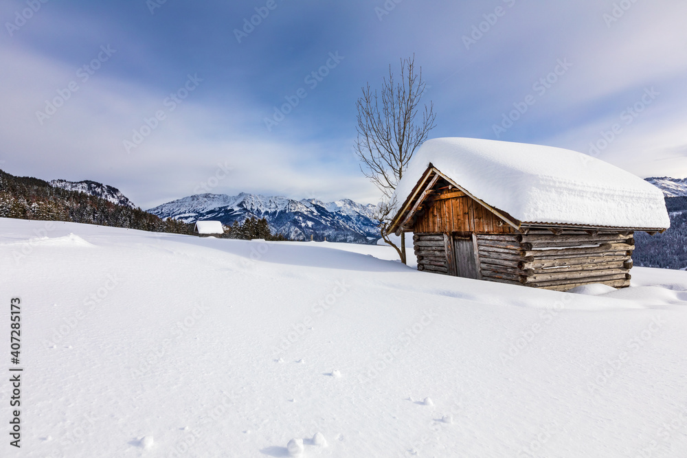 Allgäu - Stadel - Winter - Alpen - Sonthofen Allgäu - Stadel - Winter - Alpen - Sonthofen