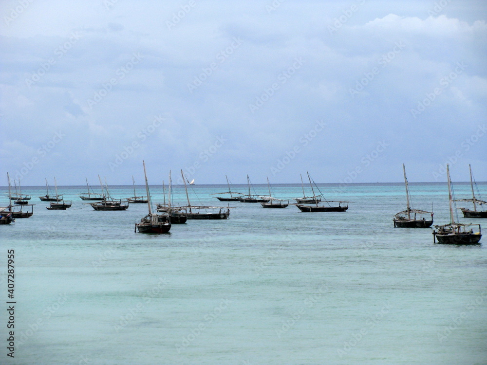 Boat Zanzibar island in Tanzania