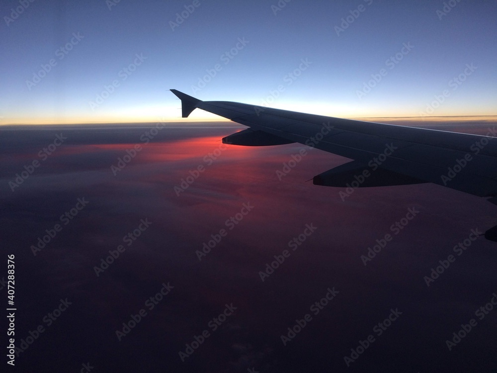 Obraz premium view from airplane window