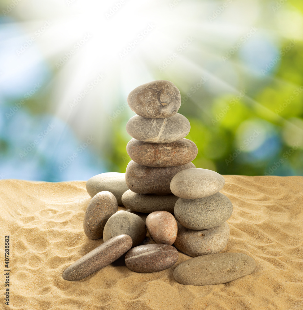 image of stones on the sand close-up image of stones on the sand close-up