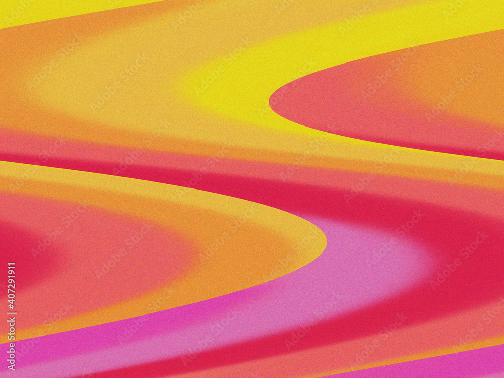 Shear and wavy Background in red, yellow, orange and pink, colorful retro background, psychedelic design - obrazy, fototapety, plakaty 