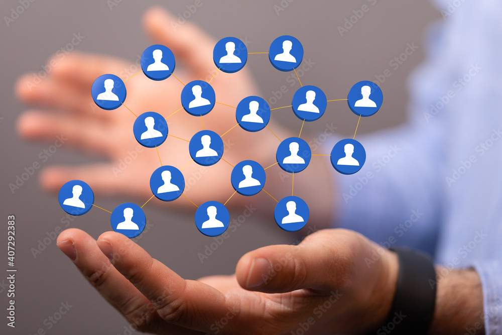 digital Business people silhouettes network team digital Business people silhouettes network team