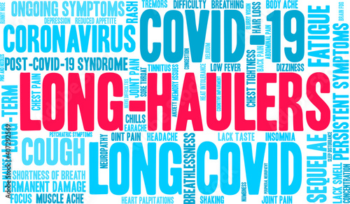Long-Haulers Word Cloud on a white background.