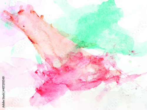 Abstract painted watercolor background on paper