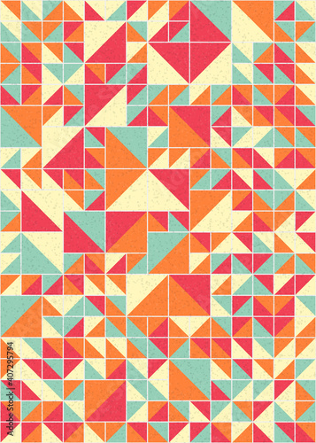 Abstract Geometric Pattern generative computational art illustration