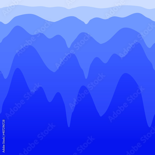 seamless mountain landscape vector illustration