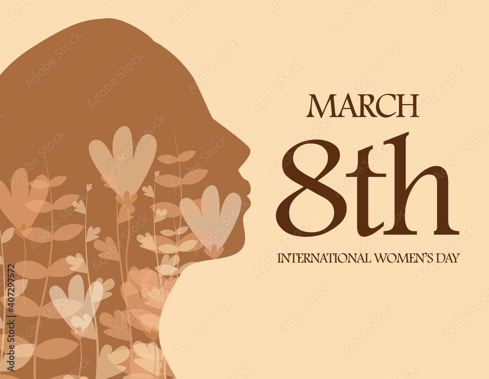 March 8th International Women's Day illustration