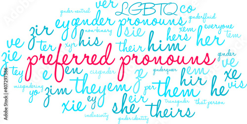 Preferred Pronouns Word Cloud