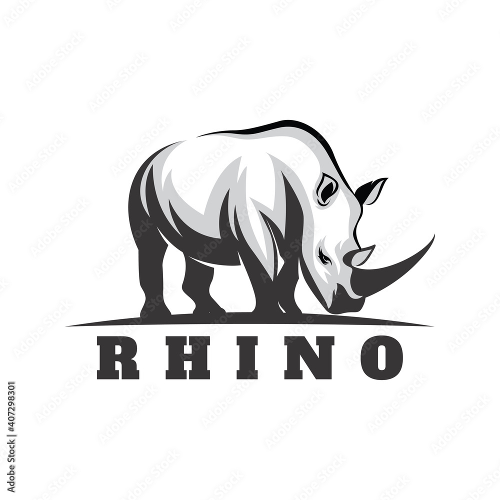 Rhino logo template design vector Rhino logo template design vector