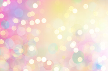 Defocused abstract pink twinkle light background. Pink glittery bright shimmering background use as a design backdrop.