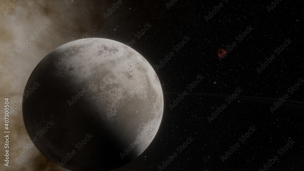 Fototapeta premium Planets and galaxy, science fiction wallpaper. Beauty of deep space. Billions of galaxy in the universe Cosmic art background 3d render 
