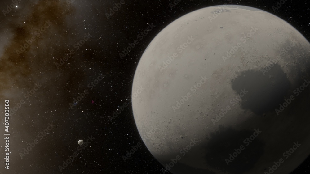 Obraz premium Planets and galaxy, science fiction wallpaper. Beauty of deep space. Billions of galaxy in the universe Cosmic art background 3d render 