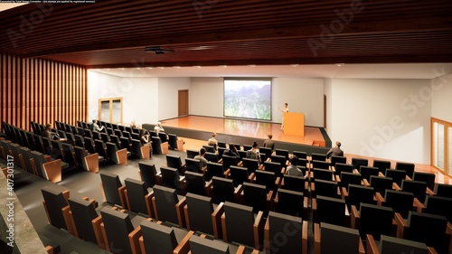 diseño interior auditorio. / 3d rendering .