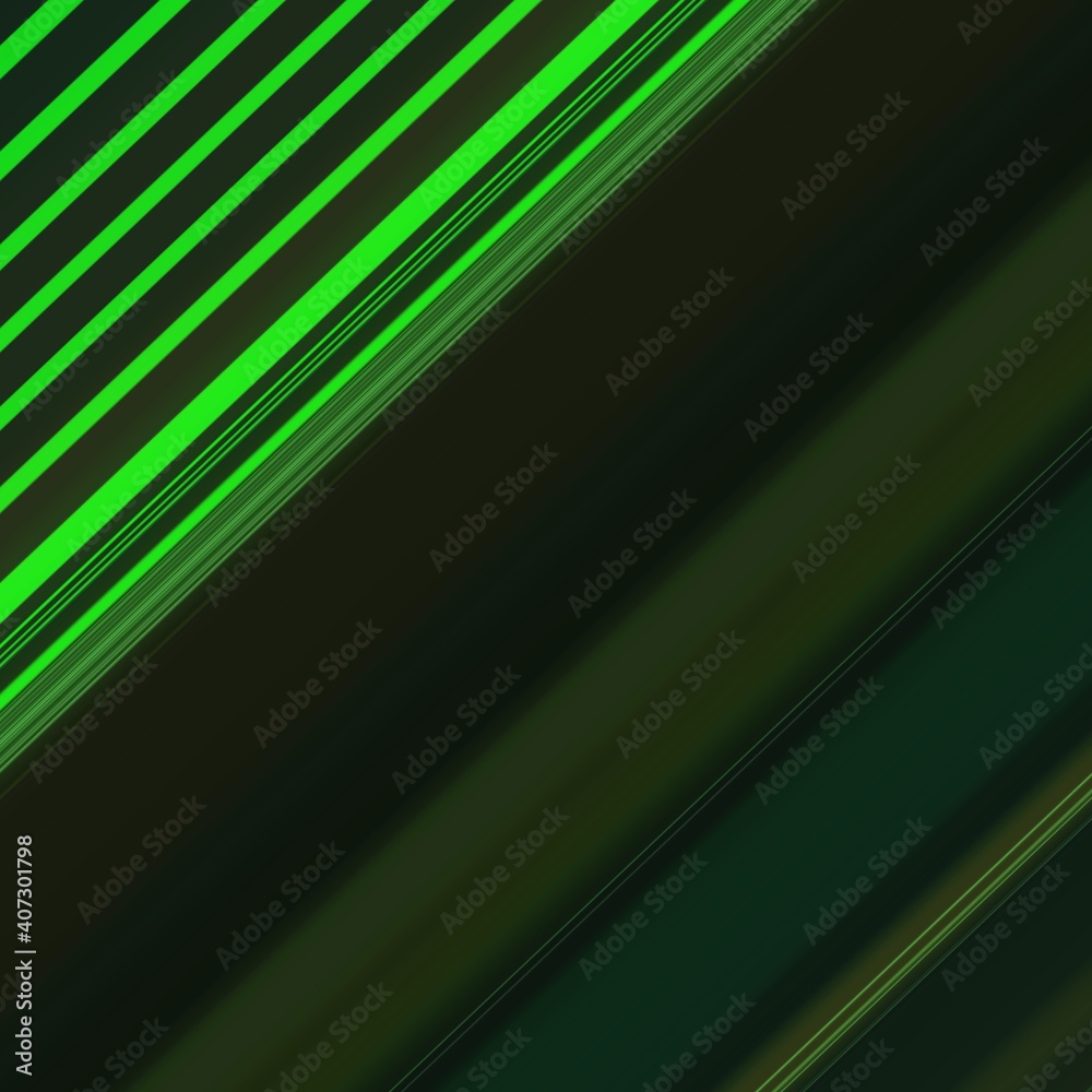 Obraz premium neon green diagonal stripe pattern on a black background