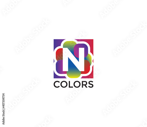 N Colors Company Business Logo Design Concept