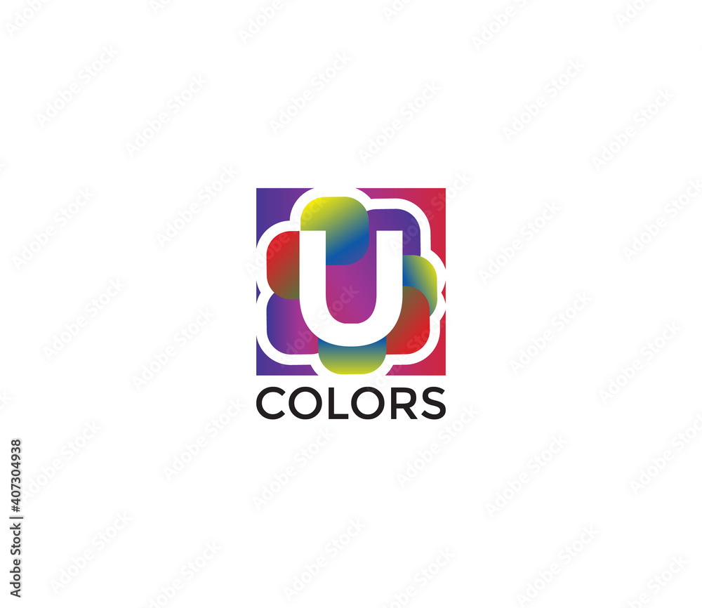 U Colors Company Business Logo Design Concept U Colors Company Business Logo Design Concept