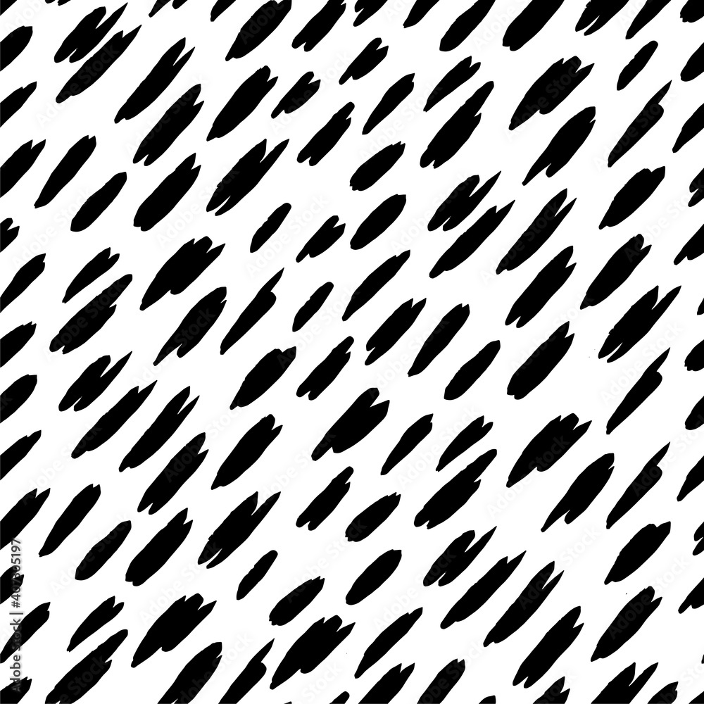 Abstract hand drawn vector seamless pattern. Simple background of ink smears. Black monochrome ornament isolated on transparent. Universal design for print, wrapping, fabric, textile, wallpaper, card. Abstract hand drawn vector seamless pattern. Simple background of ink smears. Black monochrome ornament isolated on transparent. Universal design for print, wrapping, fabric, textile, wallpaper, card.