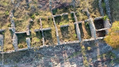 aerial view of old houses in Igatu, bedrock, chapada diamantina, bahia, brazil photo