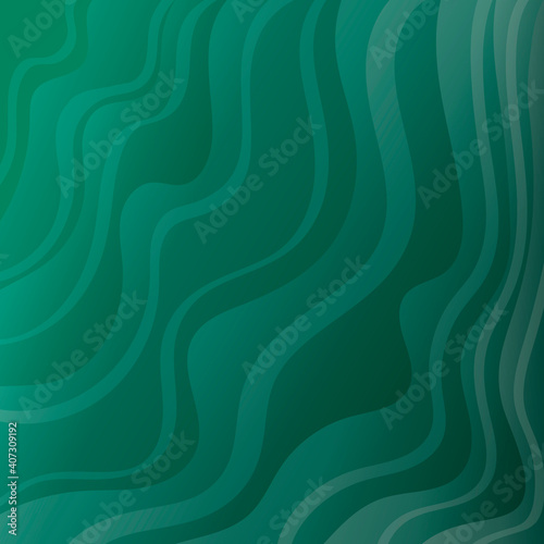 Abstract background of wavy stripes of emerald color. Vector layout design for presentations banners, flyers, posters and invitations. Eps10