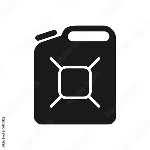 Jerrycan icon liquid container isolated on white background. Vector illustration.