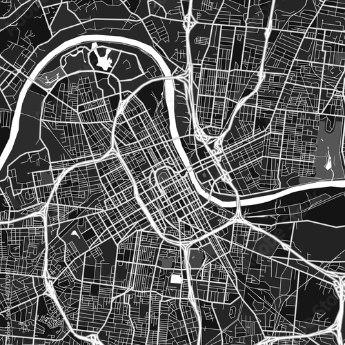 Nashville, UnitedStates dark vector art map