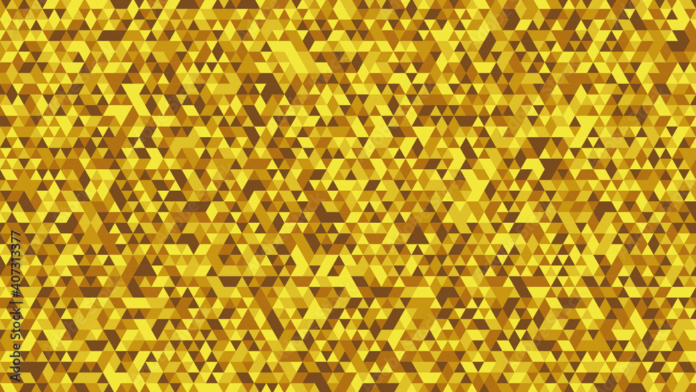 Abstract background of triangles - gold