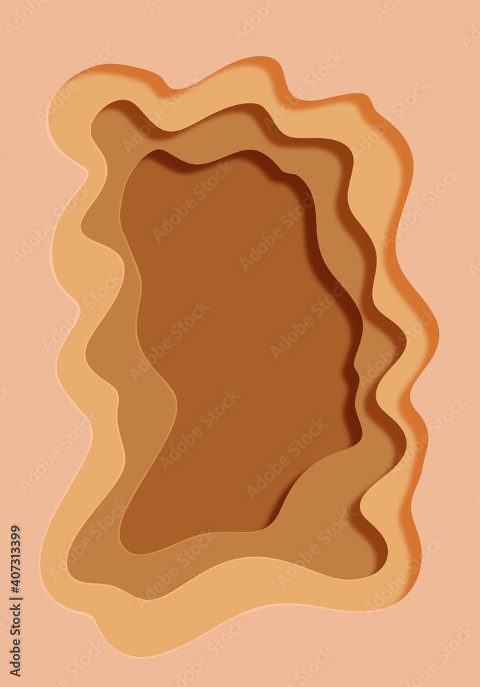 3d abstract coffee wave background papercut shapes for flyers posters 3d abstract coffee wave background papercut shapes for flyers posters