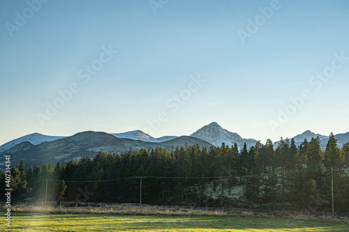 Mountains of rondane national park in Norway