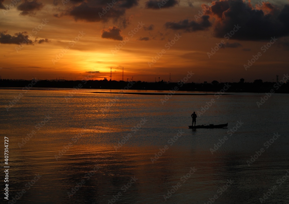 sunset on the river sunset on the river