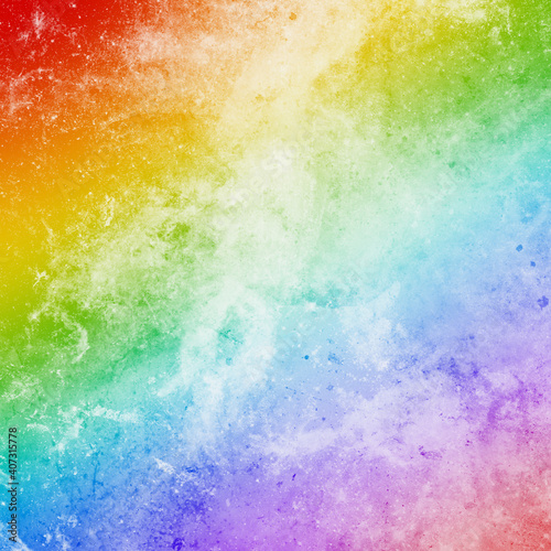 Background with blurred rainbow and white light texture. Multicolored LGBT abstract background with space for text. © Darina Saukh