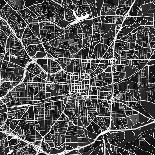 Greensboro, UnitedStates dark vector art map